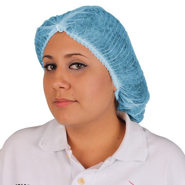 Cofia Plisada Azul Desechable (100 piezas)