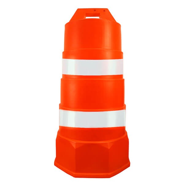 Trafitambo Naranja 100 cm 2 Bandas Reflejantes